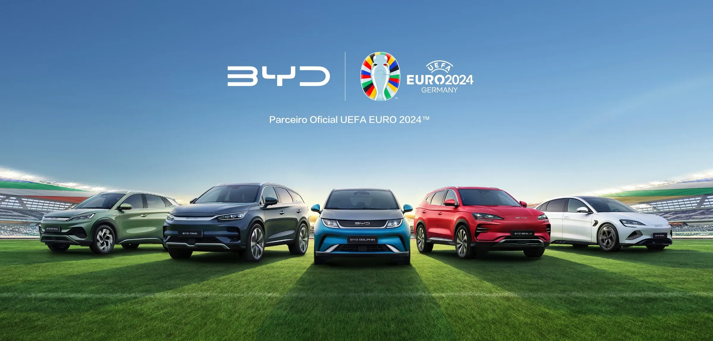 BYD torna-se Parceiro Oficial da Mobilidade Elétrica da UEFA EURO 2024™.